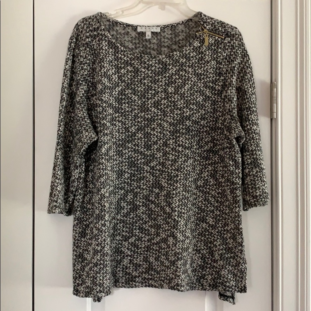 XL Chaus New York black and white light sweater